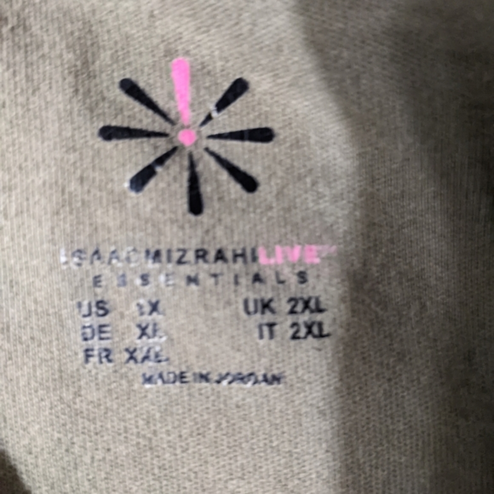 Isaac Mizrahi 1X open front duster cardigan sweater‎ olive green - Picture 4 of 4